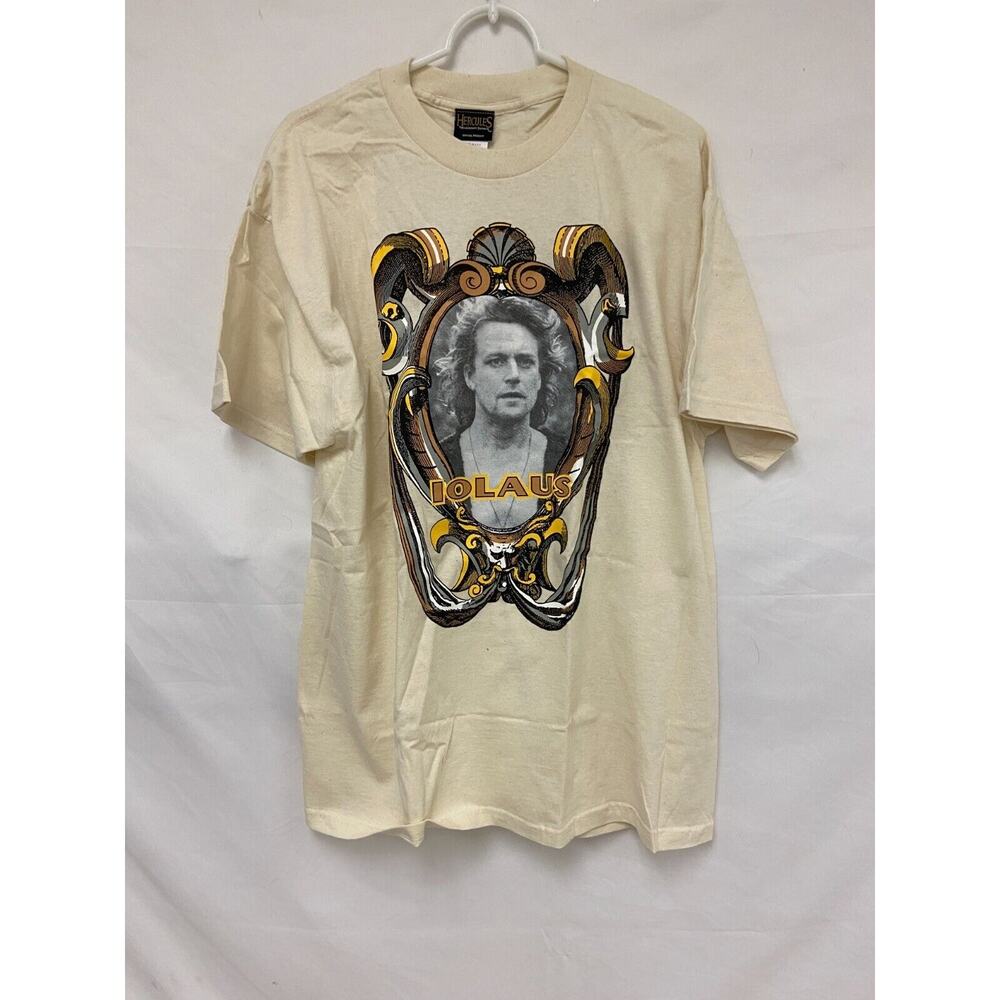Vintage Deadstock 90s Hercules TV Show Iolaus Promo T-Shirt Size XL Cream